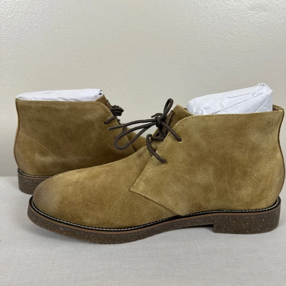 Dockers Men's 10 Nigel Chukka Boots Cognac Suede Leather Lace Up